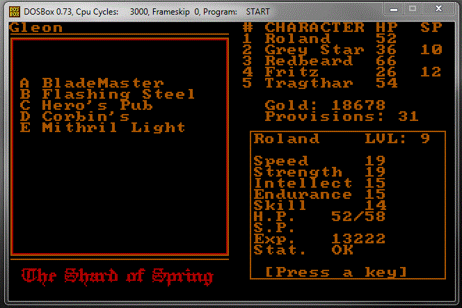 Shard of Spring — финальный рейтинг